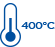 Temperatura pana la 400°C