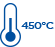 Temperatura pana la 450°C