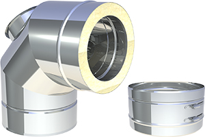 Winkel mit Revisionsöffnung Edelstahlschornstein Jeremias DW-FU