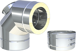 Winkel mit Revisionsöffnung Edelstahlschornstein Jeremias DW-KL